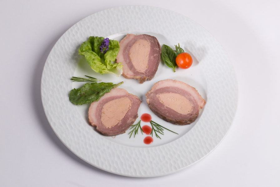 Magret d'oie fourré au foie gras de la ferme Andrévias dans le Périgord